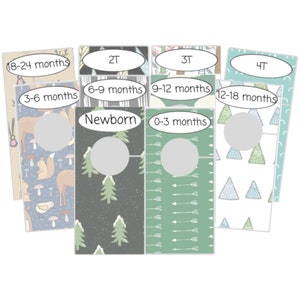 Winter Woody Nursery Closet Dividers, Baby Closet Dividers, Nursery Decor, Nursery Printable, Baby Room, Closet Organizer, Closet Organizer