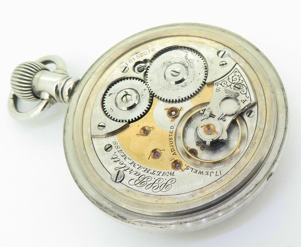 1907 Waltham Bartlett 18s 17 Jewel Two Tone Movement Pocket Etsy