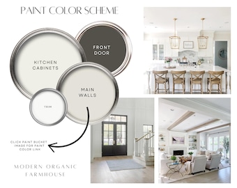 Premade Paint Color Palette for Home Interior Design | Instant Download Moodboard with Direct Links to Paint Colors