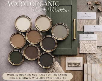 Sherwin Williams-verfpalet | Neutrale verfkleuren voor het hele huis | Warm organisch kleurenschema | Verfgids voor interieurontwerp | Modern neutraal