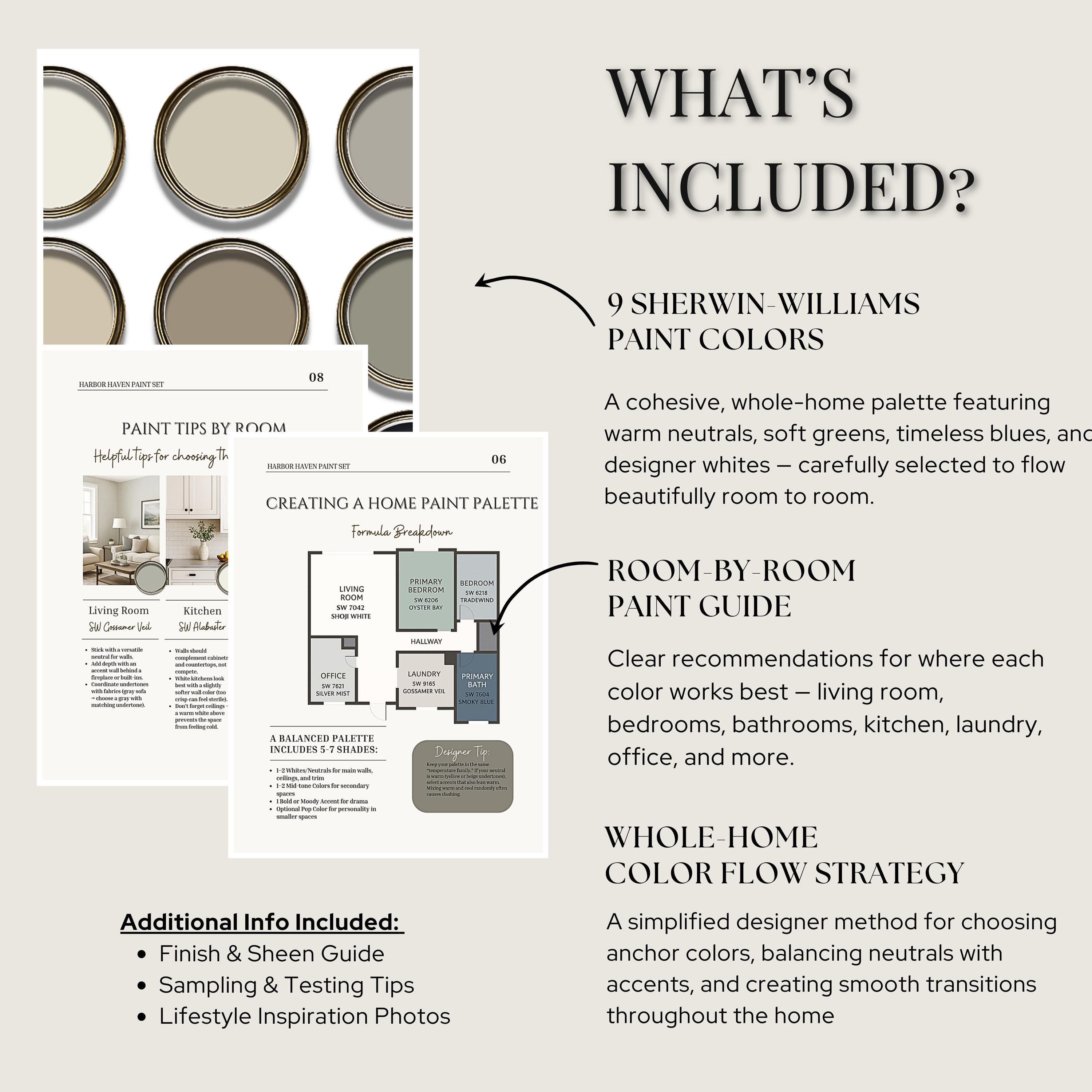 Earthy Luxe Whole Home Paint Palette | Sherwin Williams Neutrals 2026 ...
