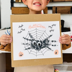 Halloween Handprint Spider Craft