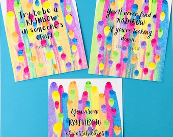Rainbow Quotes Art, Rainbow Art Printable, Rainbow Craft, Rainbow Kids Craft, Rainbow Quotes, Rainbow Printable, Kids Printable