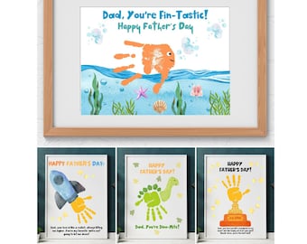 Father's Day Handprint Art: DIY Gift Card (Digital Download)