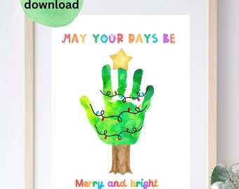 Christmas Tree Handprint Art: Holiday Keepsake (Digital Download)