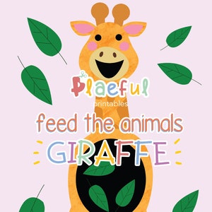 Alimentar A Los Animales, Animal Preescolar Imprimible, Aprendizaje Preescolar, Imprimibles Preescolares, Actividad Preescolar, Aprendizaje De Jirafas