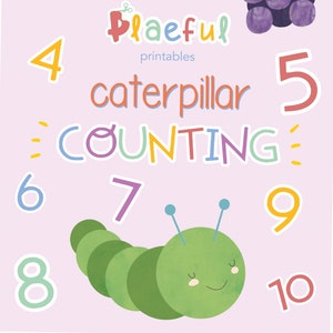 Caterpillar Counting Game: Color Matching Preschool Printable (Digital Download)