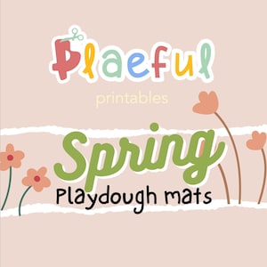 Spring Playdough Mats, Play Doh Cards, Toddler Activity, Preschool,Kindergarten, Fine Motor Skills, Kids Printable, Kids Learning Printables image 2