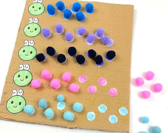 Caterpillar Counting: Color Matching Preschool Printable (Digital Download)