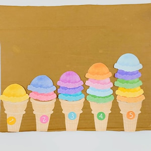 Ice Cream Counting Printable: Preschool Summer Learning (Digital Download)