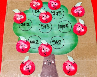 Apple Math Tree Printable: Back To School Learning (Digital Download)
