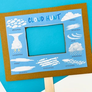 Wolkenjagd zum Ausdrucken, Wolke zum Ausdrucken, Wolkentypen, Natur lernen zum Ausdrucken, Kinder lernen zum Ausdrucken, Vorschuldrucke, Schnitzeljagd