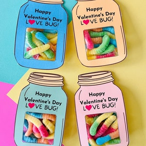 Love Bug Valentine Craft, Valentine Craft, San Valentín preescolar, Tarjeta de San Valentín, Tarjeta de San Valentín para niños, Favor de San Valentín, San Valentín imprimible