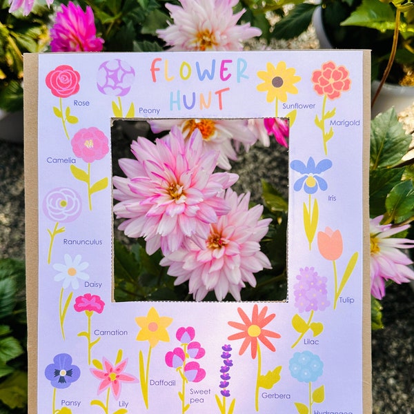 Flower Hunt, Flower Printable, Preschool Learning, Nature Learning, Preschool Printables, Flower Types, Kid Learning Printable
