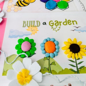 Tappetini primaverili, carte da gioco Doh, attività per bambini, scuola materna, asilo, abilità motorie, stampabili per bambini, stampabili per l'apprendimento dei bambini