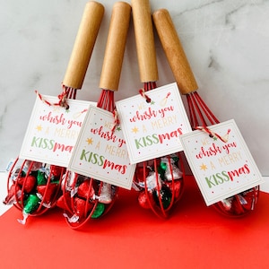 Whisk You A Merry Kissmas Tags, Kissmas druckbare Tags, Weihnachtsanhänger, Weihnachtsgeschenke, Weihnachtshandwerk, Weihnachtsgeschenkanhänger