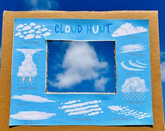 Cloud Hunt afdrukbaar: natuurleren voor kinderen (digitale download)