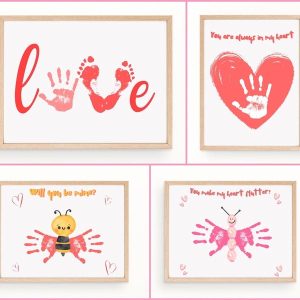 Valentine Handprint Art Preschool Valentine Art, Valentine Preschool Craft, Valentine Craft For Kids, Valentine Toddler Craft