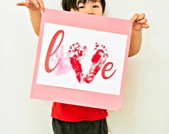 Valentine Handprint Art: Kids Preschool Craft (Digital Download)