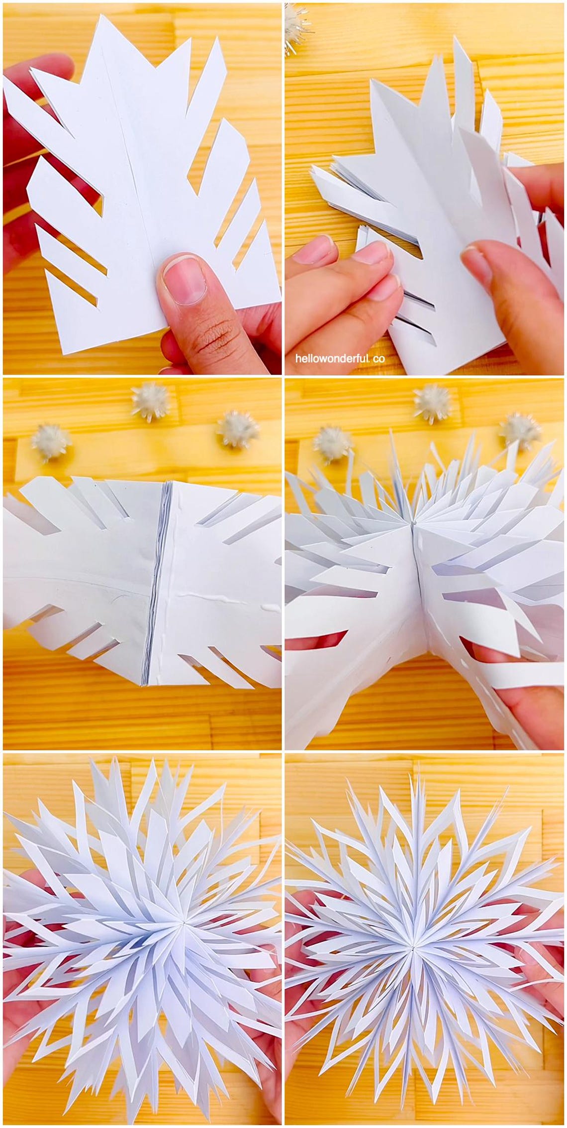 3D Paper Snowflake Template, Christmas Craft, Downloadable Template - Etsy