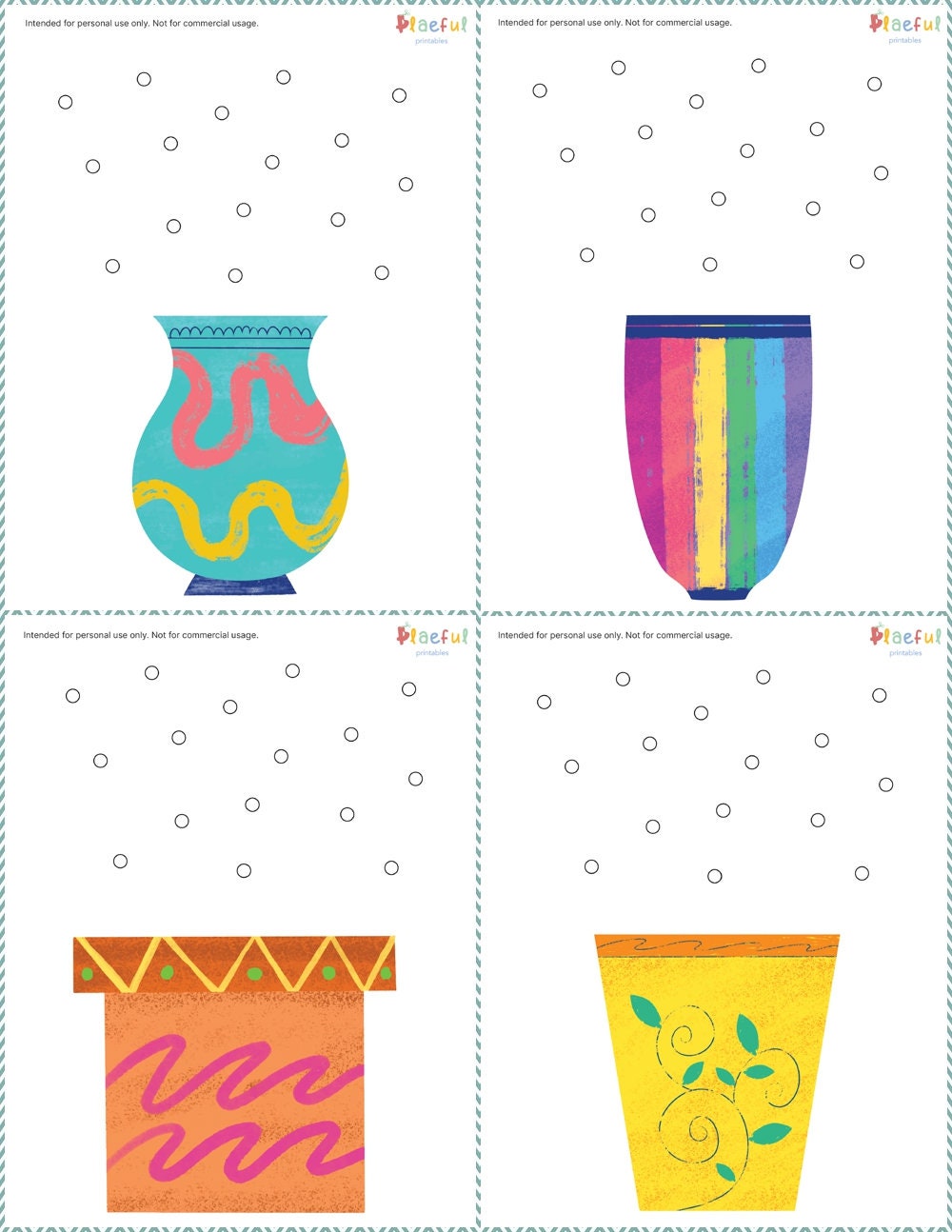 Flower Threading Activity: Preschool Learning Printable (digital ...