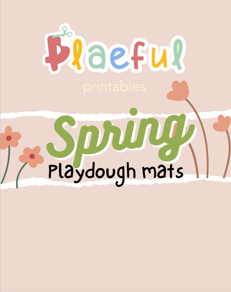 Spring Playdough Mats, Play Doh Cards, Toddler Activity, Preschool,Kindergarten, Fine Motor Skills, Kids Printable, Kids Learning Printables image 2