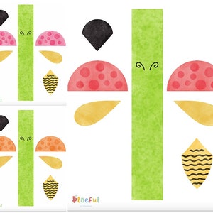 Lavoretto con coccinella, Coccinella stampabile, Lavoretto per bambini, Coccinella di carta, Stampabile per bambini, Stampabile in età prescolare, Arte per bambini, Arte coccinella, Lavoretto con foglia di coccinella