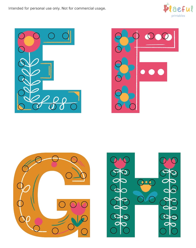 Alphabet Printable Worksheet Alphabet Printable Etsy