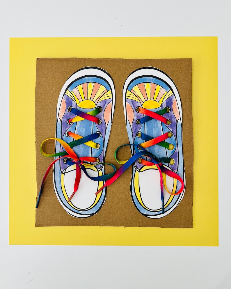 Picture of Shoelace Tying Children's Learning Printable Kids - Etsy