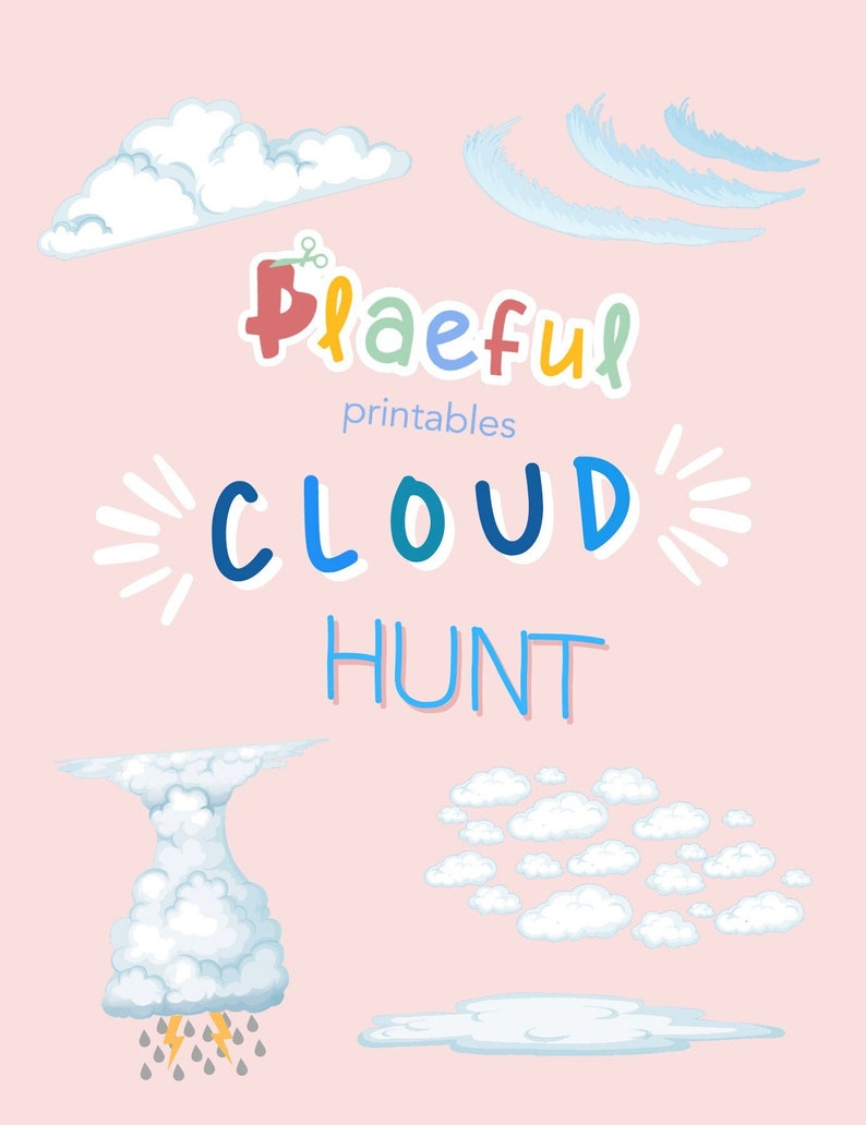 Cloud Hunt Printable Cloud Printable Cloud Types Nature Etsy