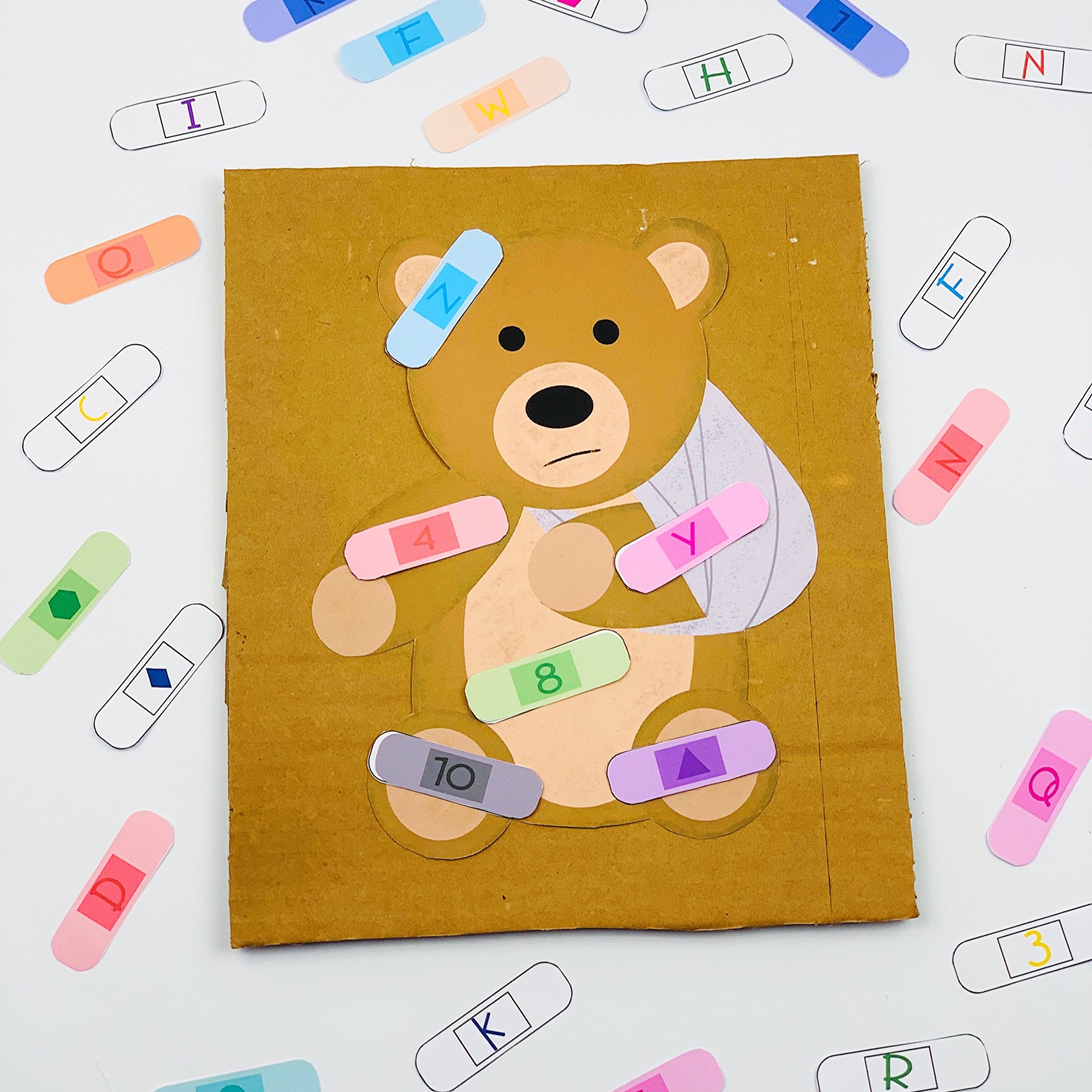 Boo Boo Bear Printable: Alphabet, Shapes, Numbers Learning (digital ...