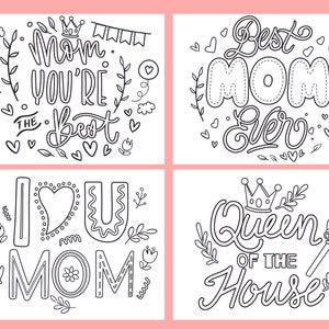 Mother&#39;s Day Coloring Pages, Mother&#39;s Day Craft, Mother&#39;s Day Printable, Mother&#39;s Day Activity, Mother&#39;s Day Card, Mother&#39;s Day Art