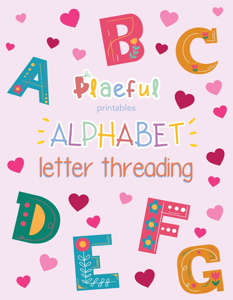 Alphabet Printable Worksheet Alphabet Printable Etsy