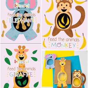Feed the Animals, Animal Preschool Printable, Preschool Learning ...