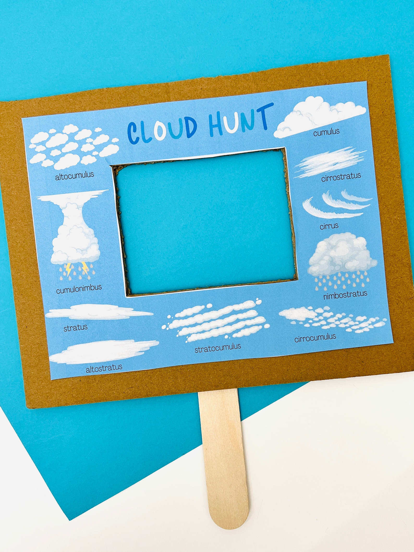 Cloud Hunt Printable Cloud Printable Cloud Types Nature Etsy UK