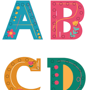 Alphabet Printable Worksheet, Alphabet Printable, Children's Learning ...