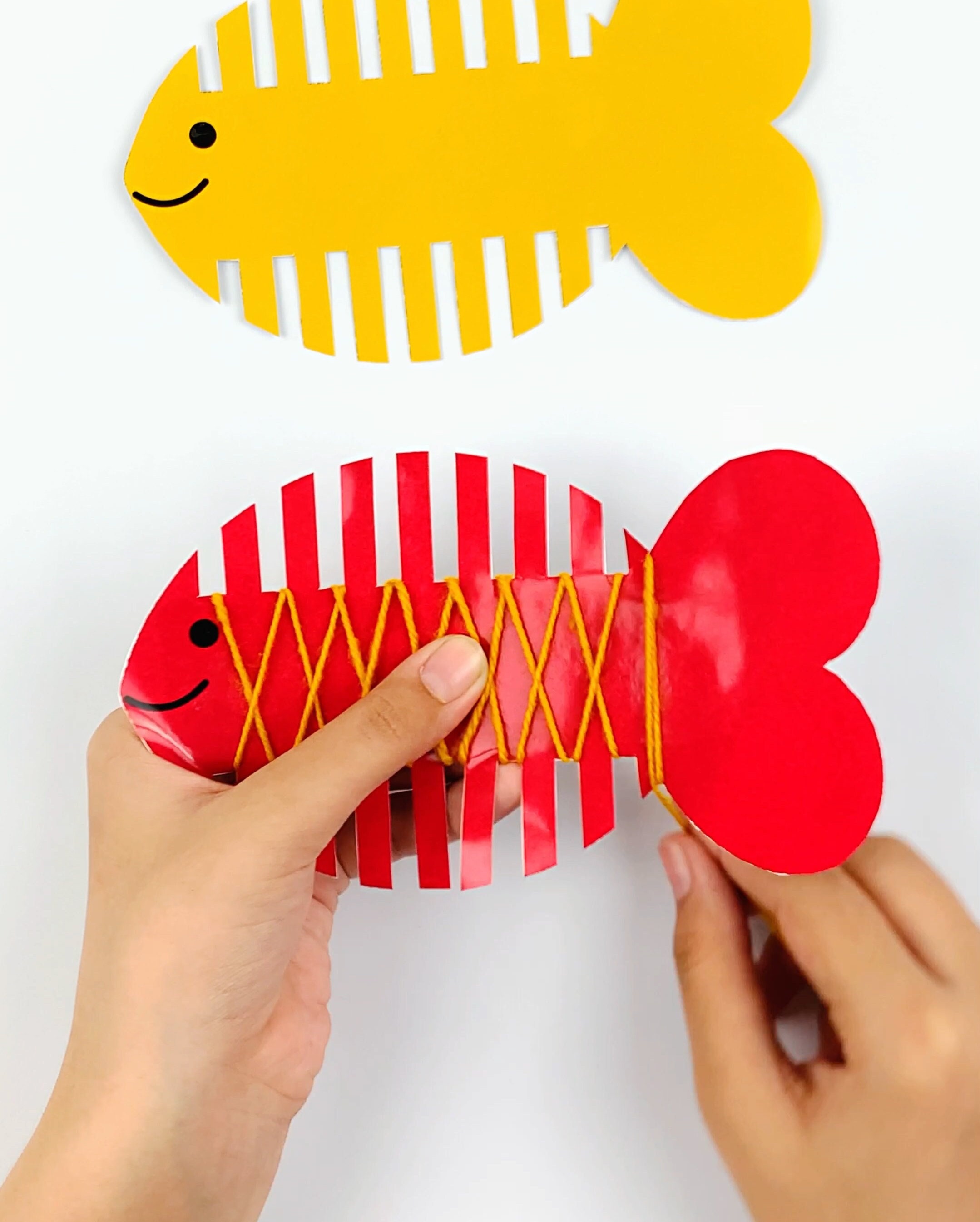 Threading Fish Fish Threading Activity: Color Learning, Fine Motor Skills (digital ...
