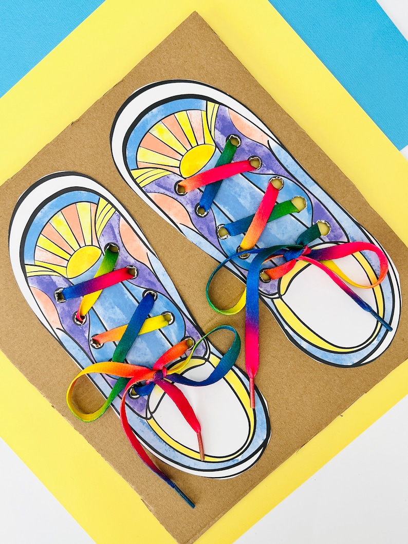 Shoelace Tying Learning Printable: Kids Activity (digital Download) - Etsy
