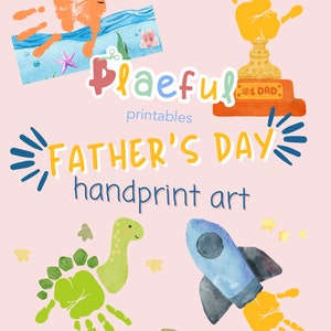 Father's Day Handprint Art, Father's Day Gift,  Father's Day Printable, Father's Day Craft, Mother's Day Card, Handprint Art