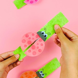 Lavoretto con coccinella, Coccinella stampabile, Lavoretto per bambini, Coccinella di carta, Stampabile per bambini, Stampabile in età prescolare, Arte per bambini, Arte coccinella, Lavoretto con foglia di coccinella
