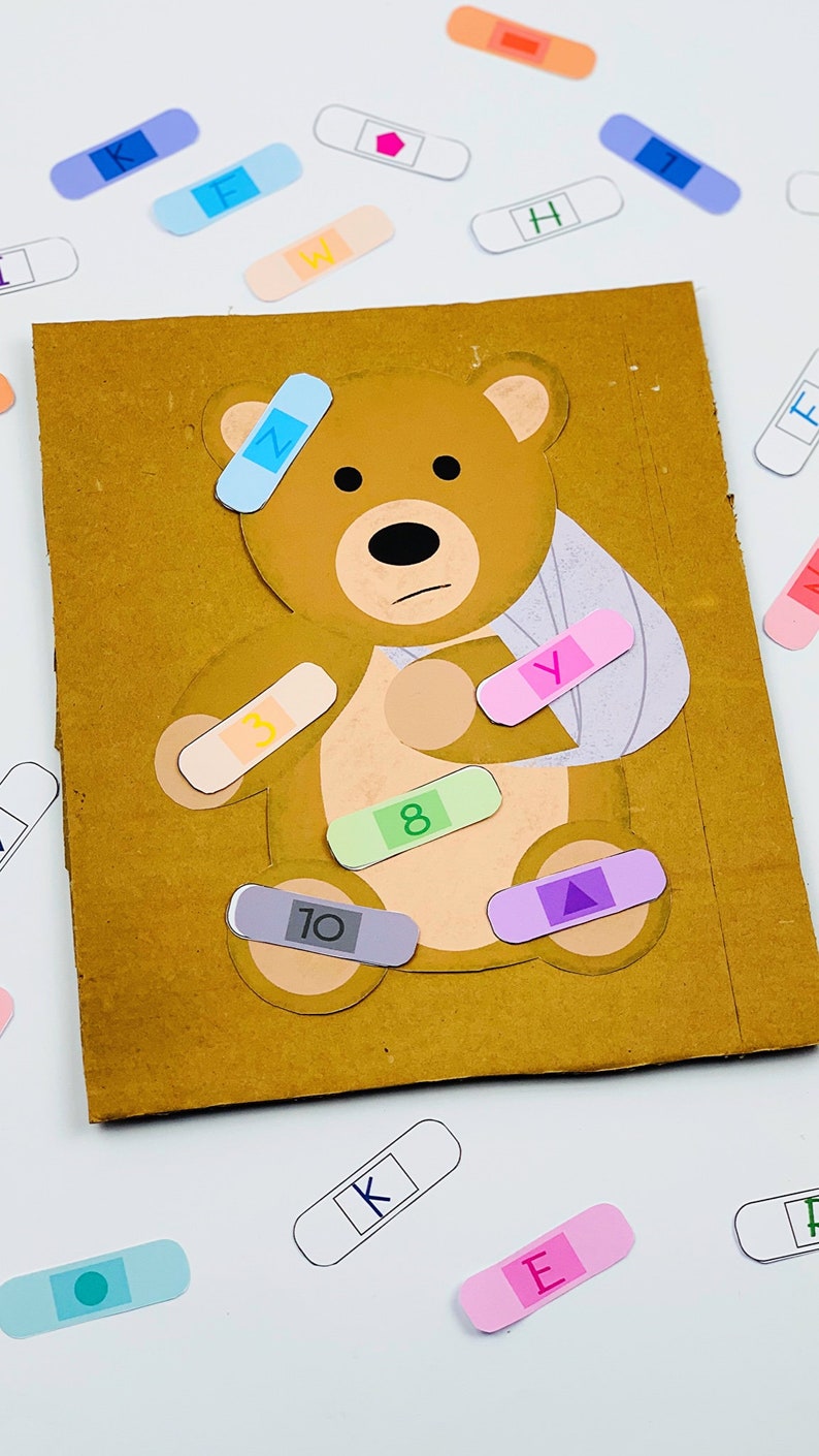 Bear Printable Alphabet Printable Alphabet Learning Shape Etsy