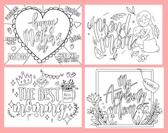 Mother's Day Coloring Pages, Mother's Day Craft, Mother's Day Printable, Mother's Day Activity, Mother's Day Card, Mother's Day Art