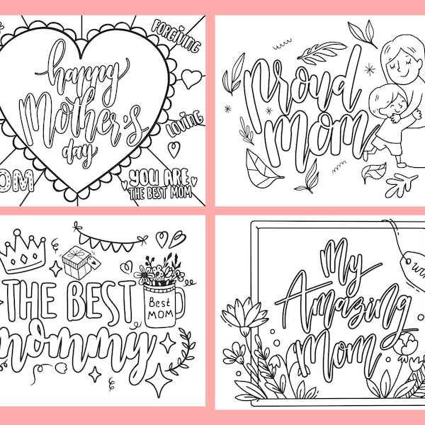 Mother's Day Coloring Pages, Mother's Day Craft, Mother's Day Printable, Mother's Day Activity, Mother's Day Card, Mother's Day Art