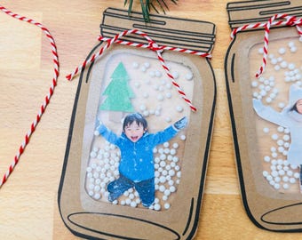 Winter Photo Jar Craft: Christmas Printable for Kids (Digital Download)
