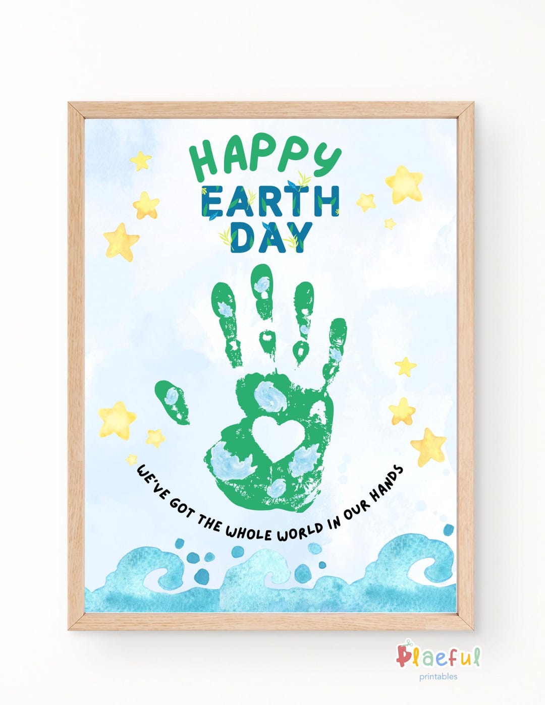 Earth Day Handprint Art: Kids Craft Printable (digital Download) - Etsy ...