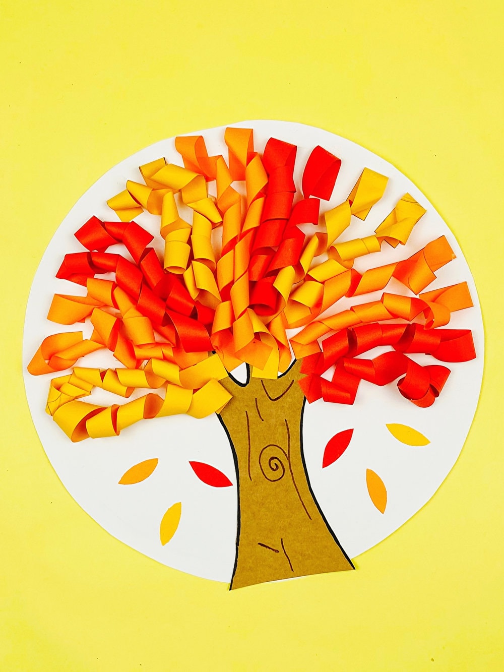 Tissue Paper Art Fall Tree Craft