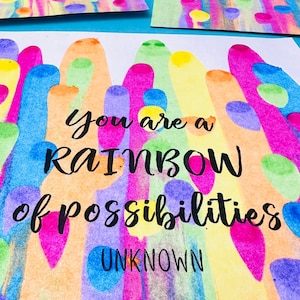 Rainbow Quotes Art Rainbow Art Printable Rainbow Craft - Etsy