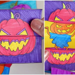 Halloween Surprise Cards, Halloween Art, Kids Art, Halloween Printables, Halloween Craft Printable, Halloween Cards, Halloween Craft