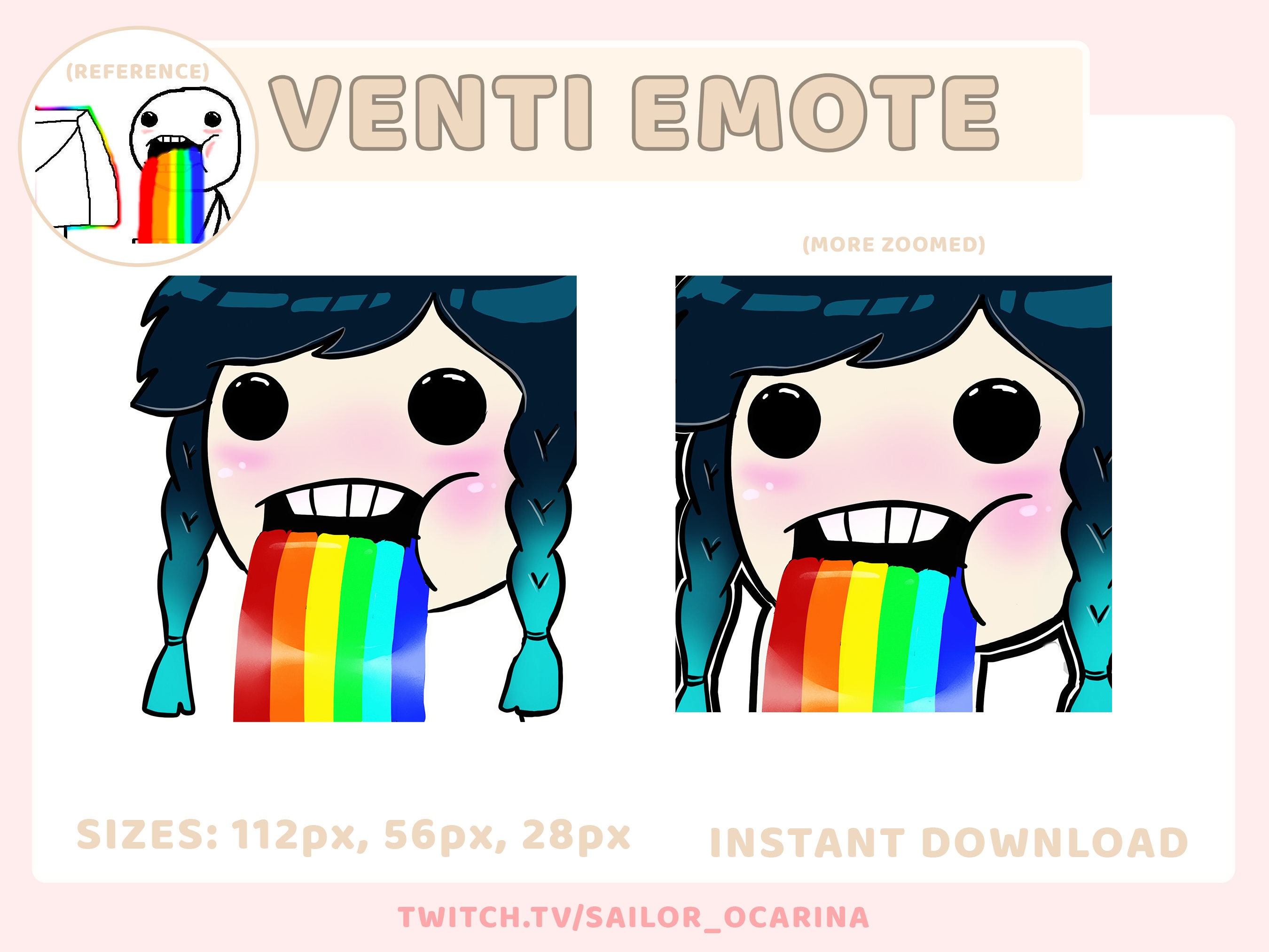 Venti Rainbow Meme Emote- 2 Emotes- Twitch, Discord, Clip Art - Genshin  Impact -Emoji