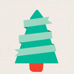 Christmas Tree Paper Piecing Pattern, Christmas sewing pattern, 10 x 10, PDF, Christmas FPP Block
